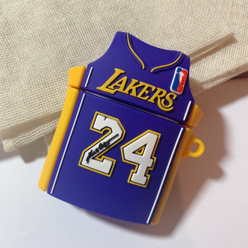 3/$25-NWT AirPods‎ 1 and 2 Case-Lakers 24-NBA-Basketball-Jersey
